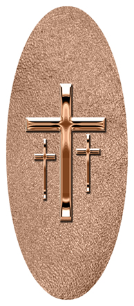 Bronze 3 Crosses Shimmer Bronze